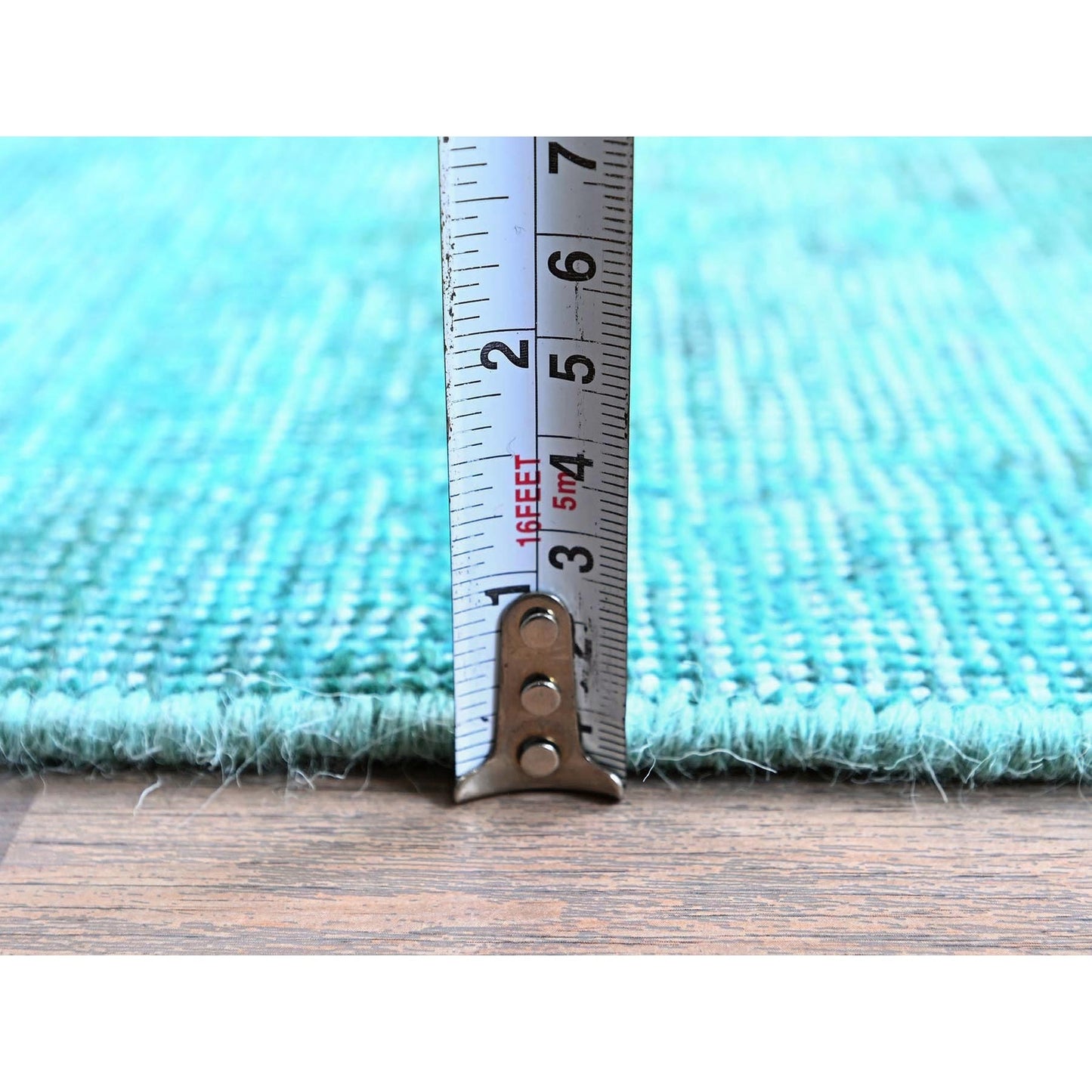 2'5"X10' Blue Overdyed Vintage Zoroastrian Hand Knotted All Wool Runner Rug