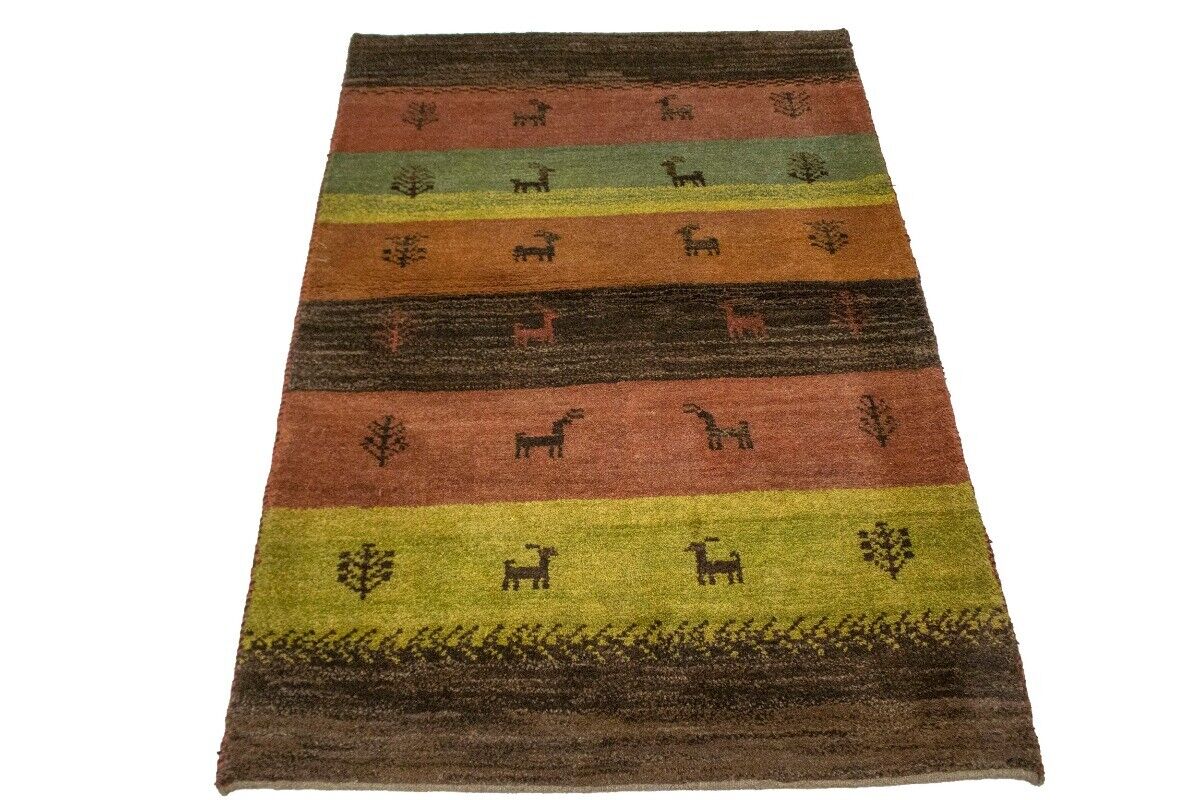 3'3X4'9 Ft Handmade Modern Gabbeh Oriental Rug