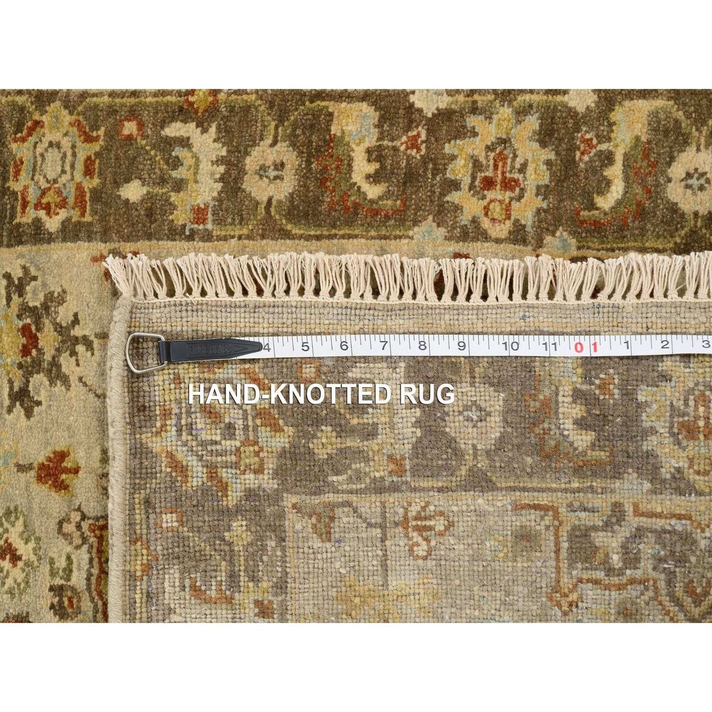 2'6"X21'10" Light Gray Medallions Hand Knotted Karjihooz Wool Runner Rug
