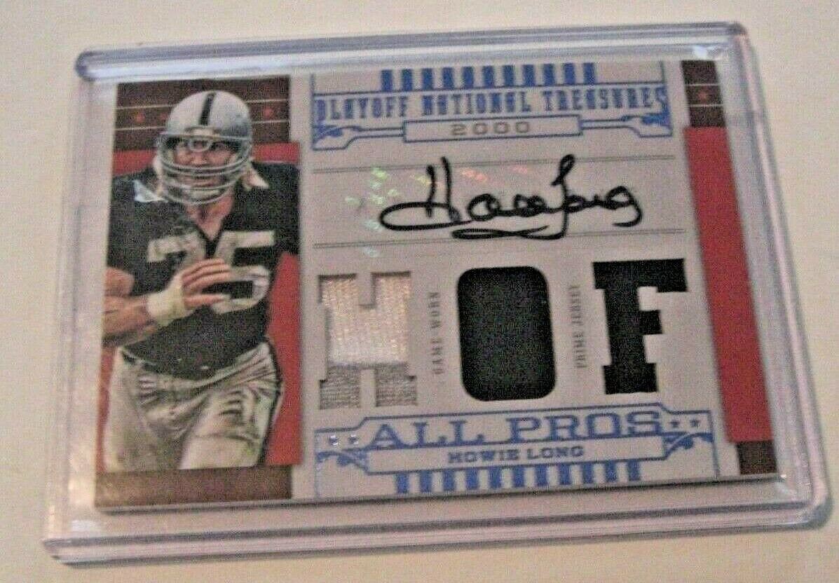 Howie Long 08 National Treasures Game Used Triple