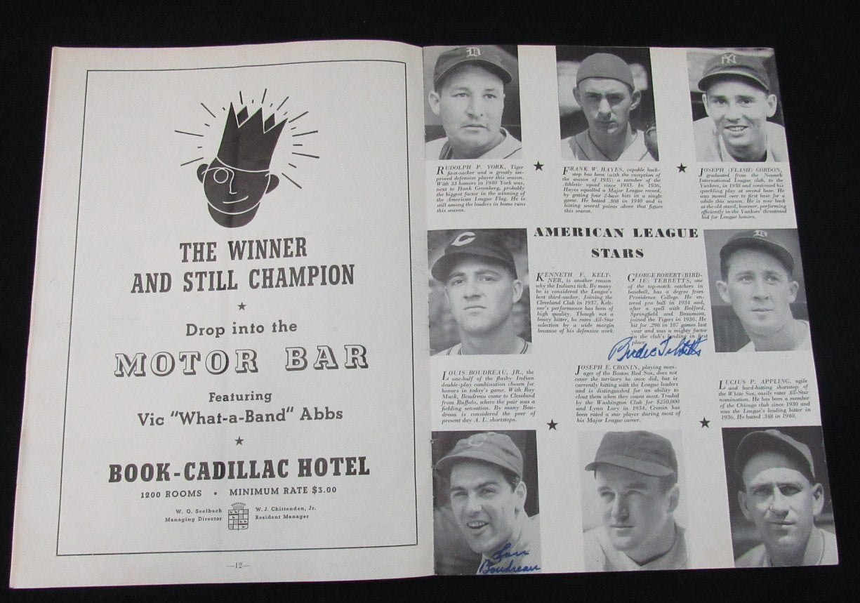 1941 All Star Signed/Auto (20) Program 10 Hofers