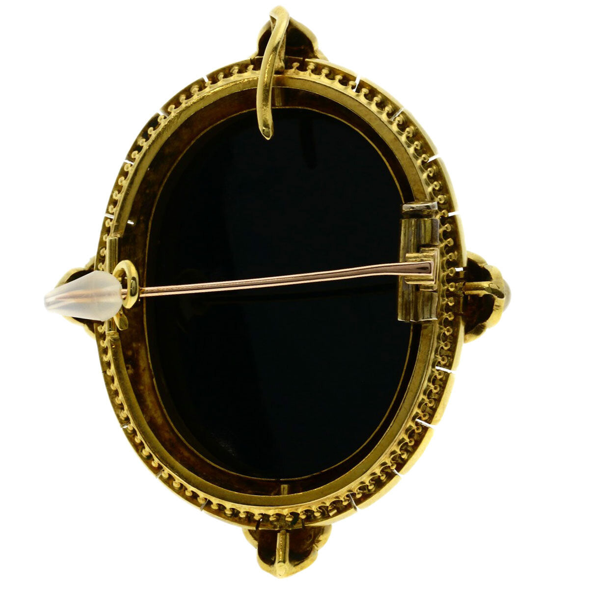Cameo Pearl Pearl Brooch 18K 25.4G