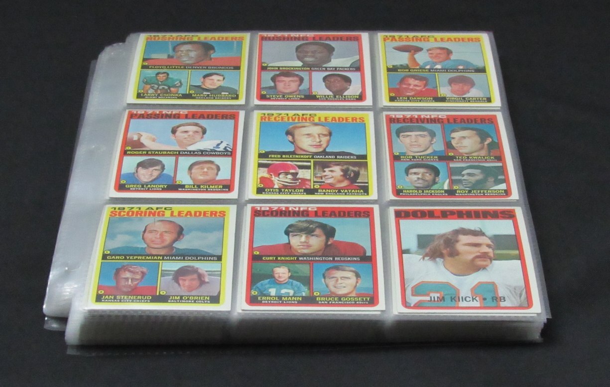 1972 Topps Football Complete Low Number Set (263)