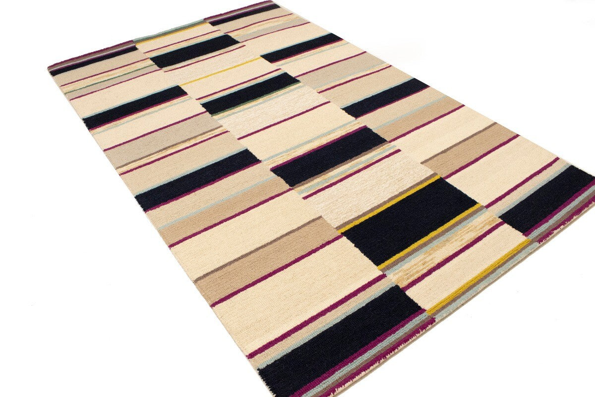 5X8 Ft Hand-Tufted Rug Multicolored Abstract