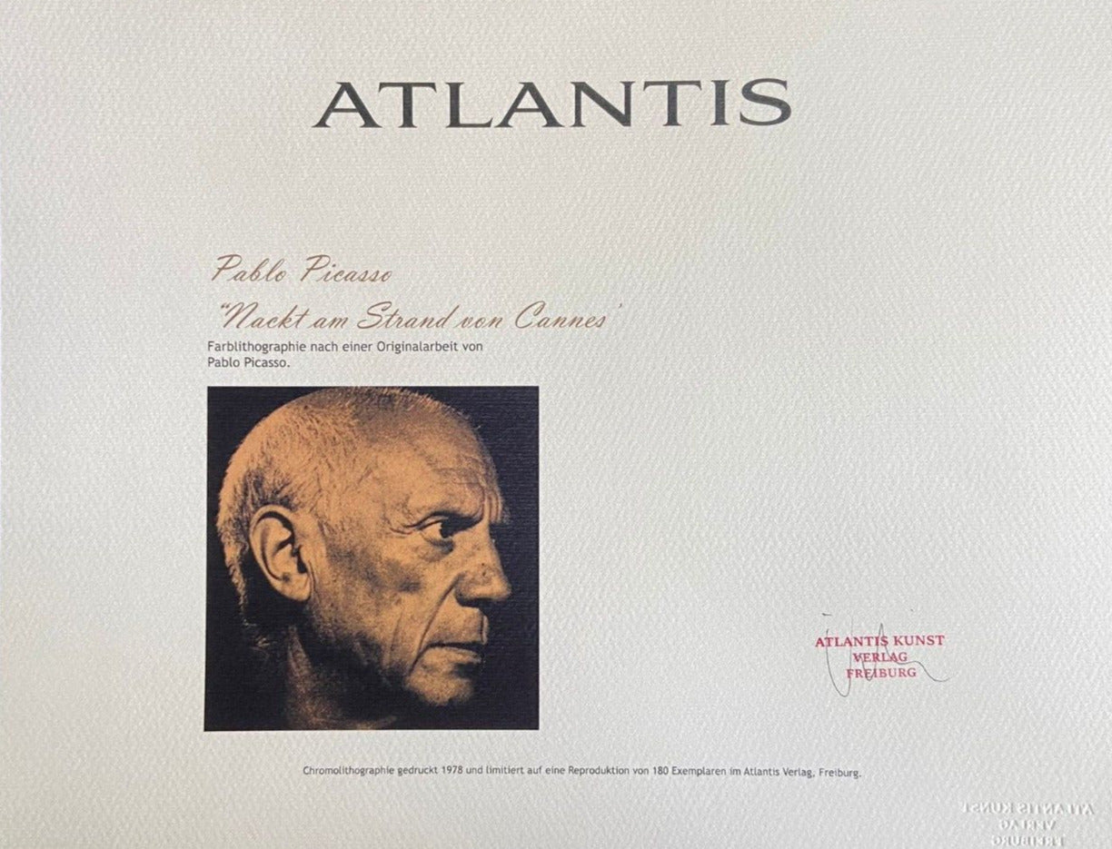 Pablo Picasso Lithograph Coa Signed Numbered A