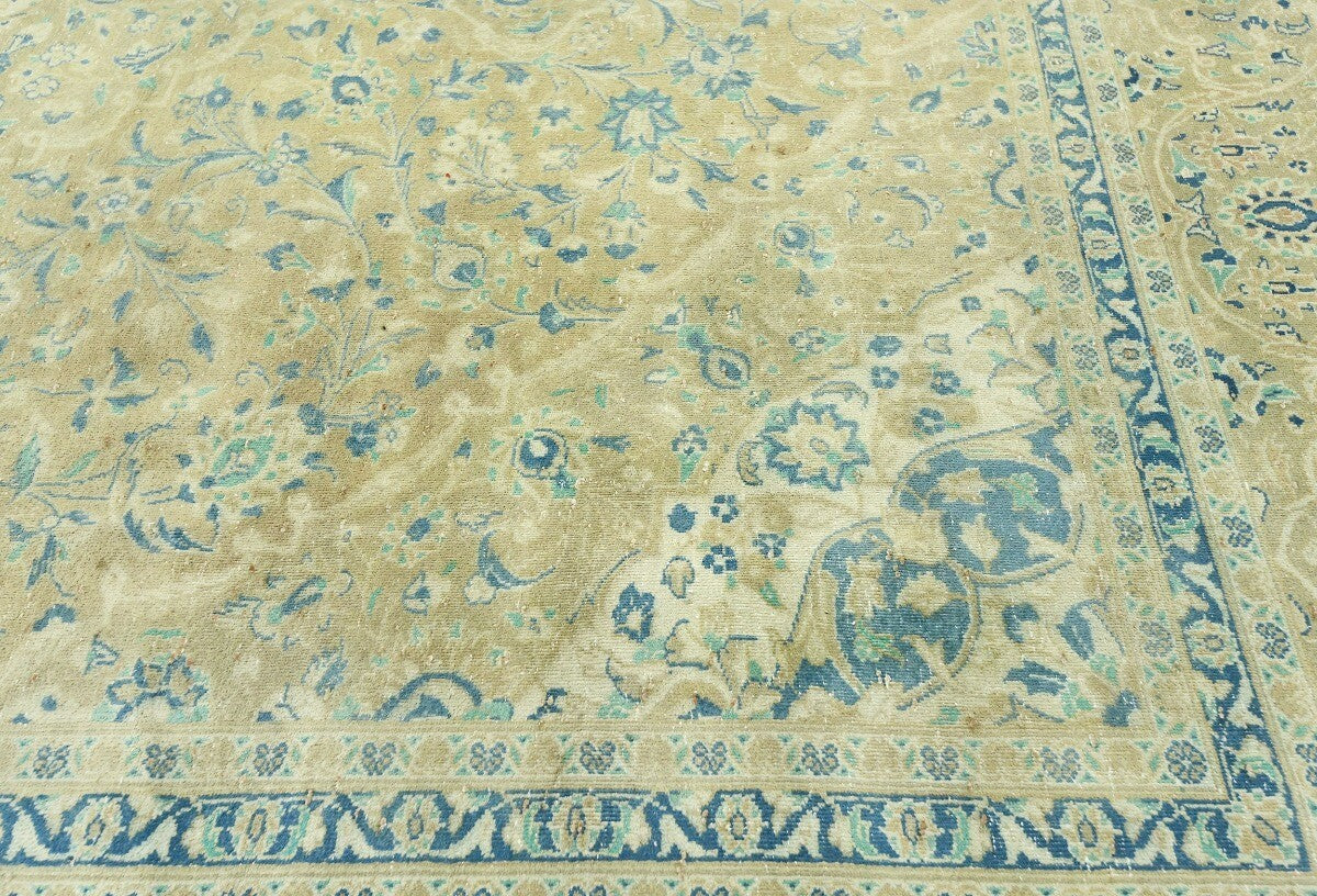 10X13 Ft Antique Stone-Washed Oriental Rug Floral