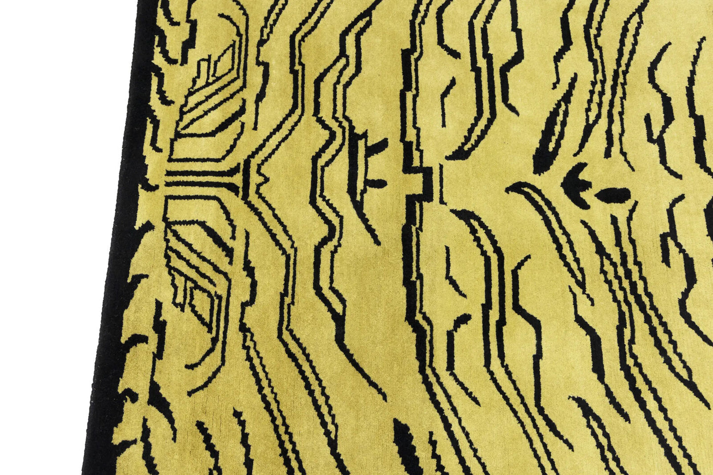 Handmade Nepali Wool Oriental Rug Modern Tribal