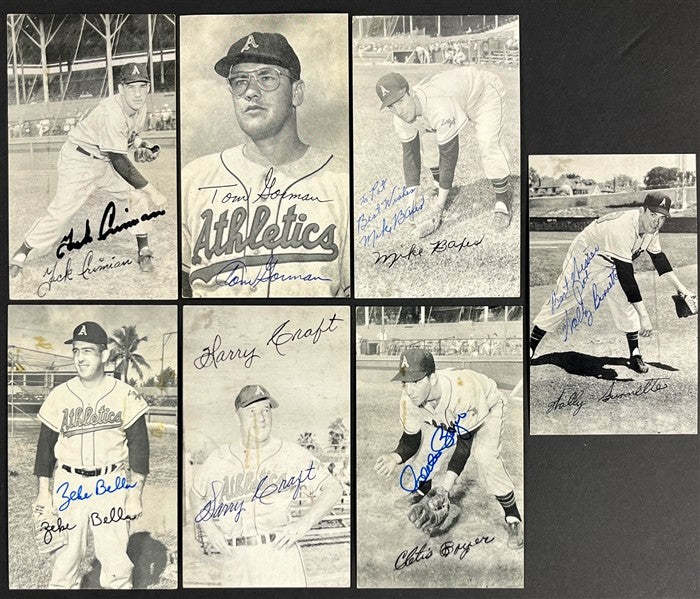 Lot Of (19) 1955-61 Kansas City A'S Signed 3.5X5.5 Team Issued Photos 200514