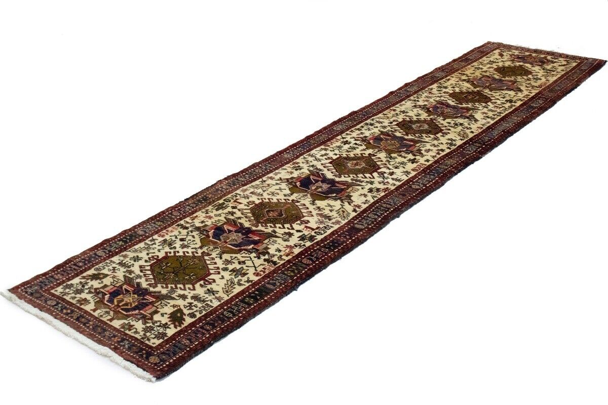 Handmade Geometric Design Oriental Runner Rug