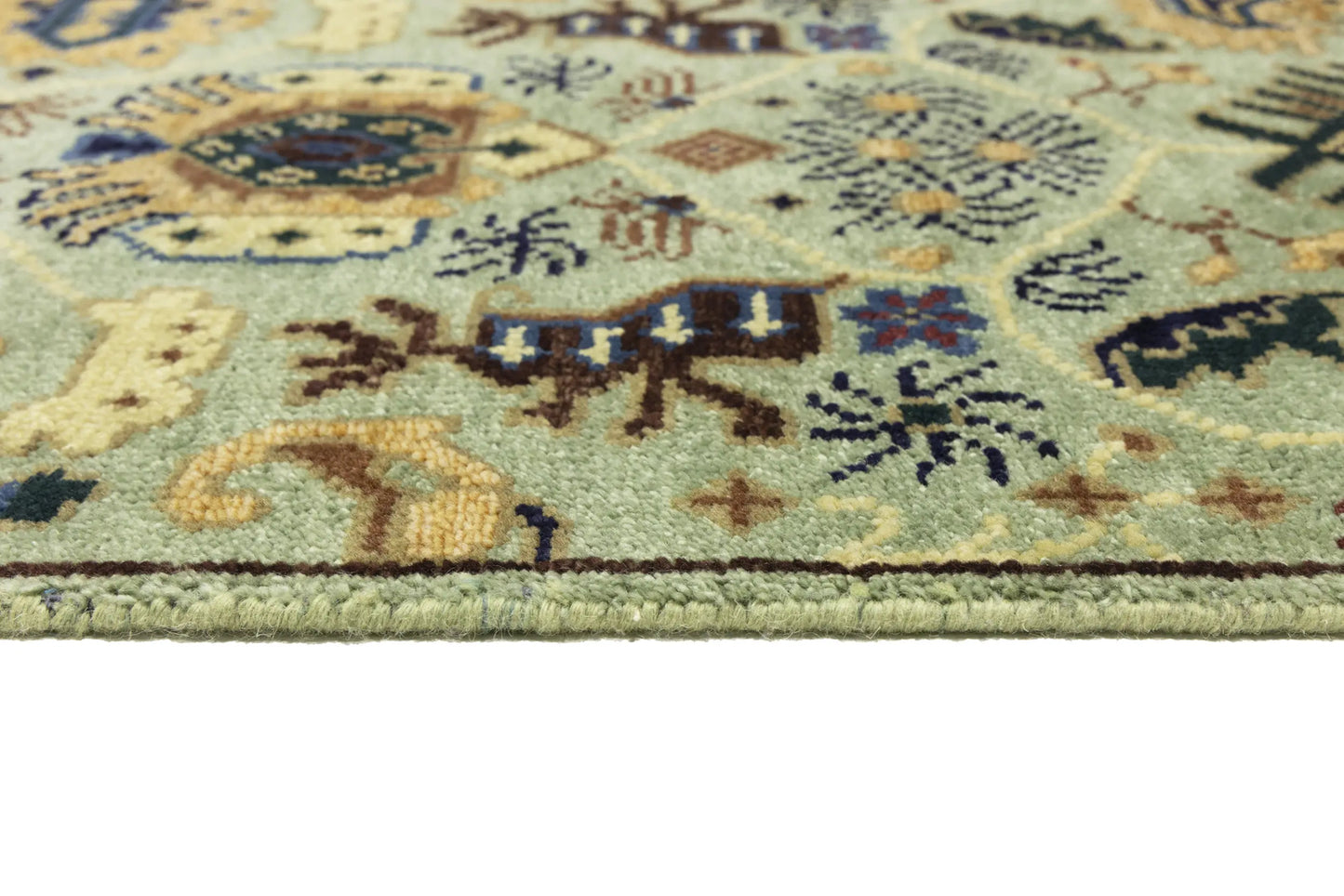Geometric Tribal Oriental Runner Rug Light Gray