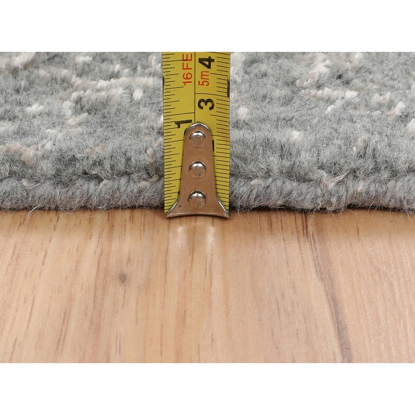 2'5"X12'2" Gray Fine Jacquard Hand Loomed Runner Wool And Art Silk Rug