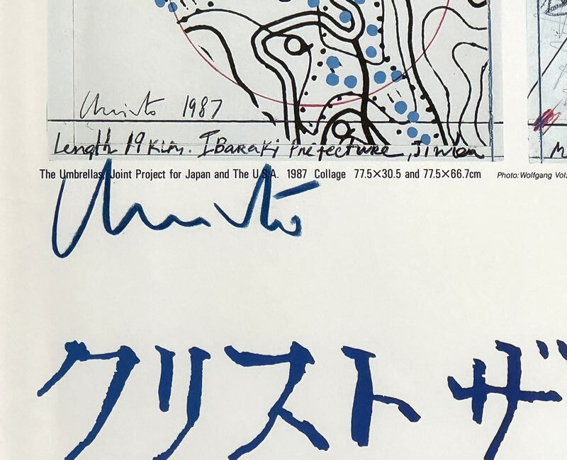 Christo - Umbrella Signed Original Exhibition Poster In Japan Art Print Framed