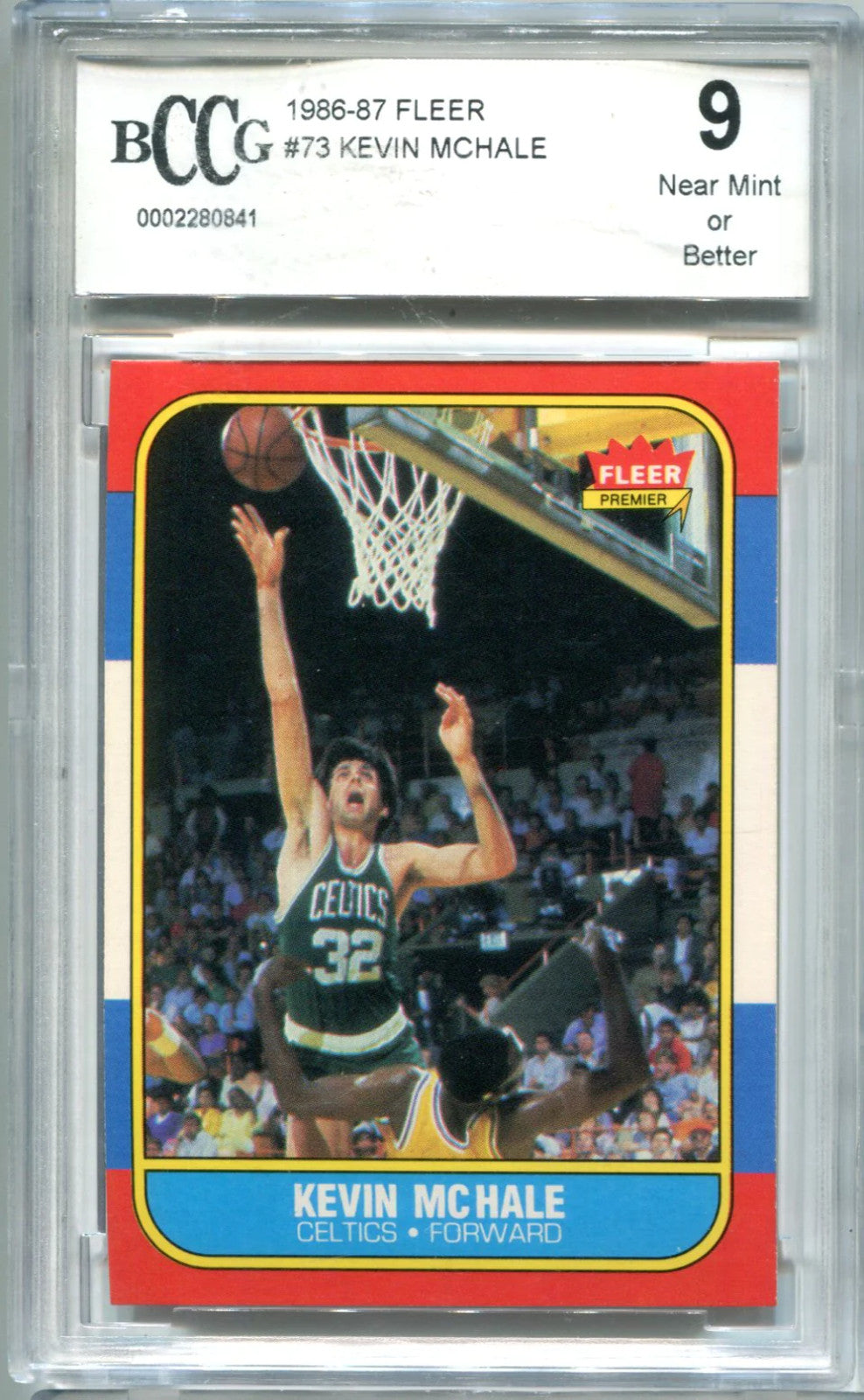 Kevin Mchale 1986-87 Fleer Premier #73 Bccg Nm 9