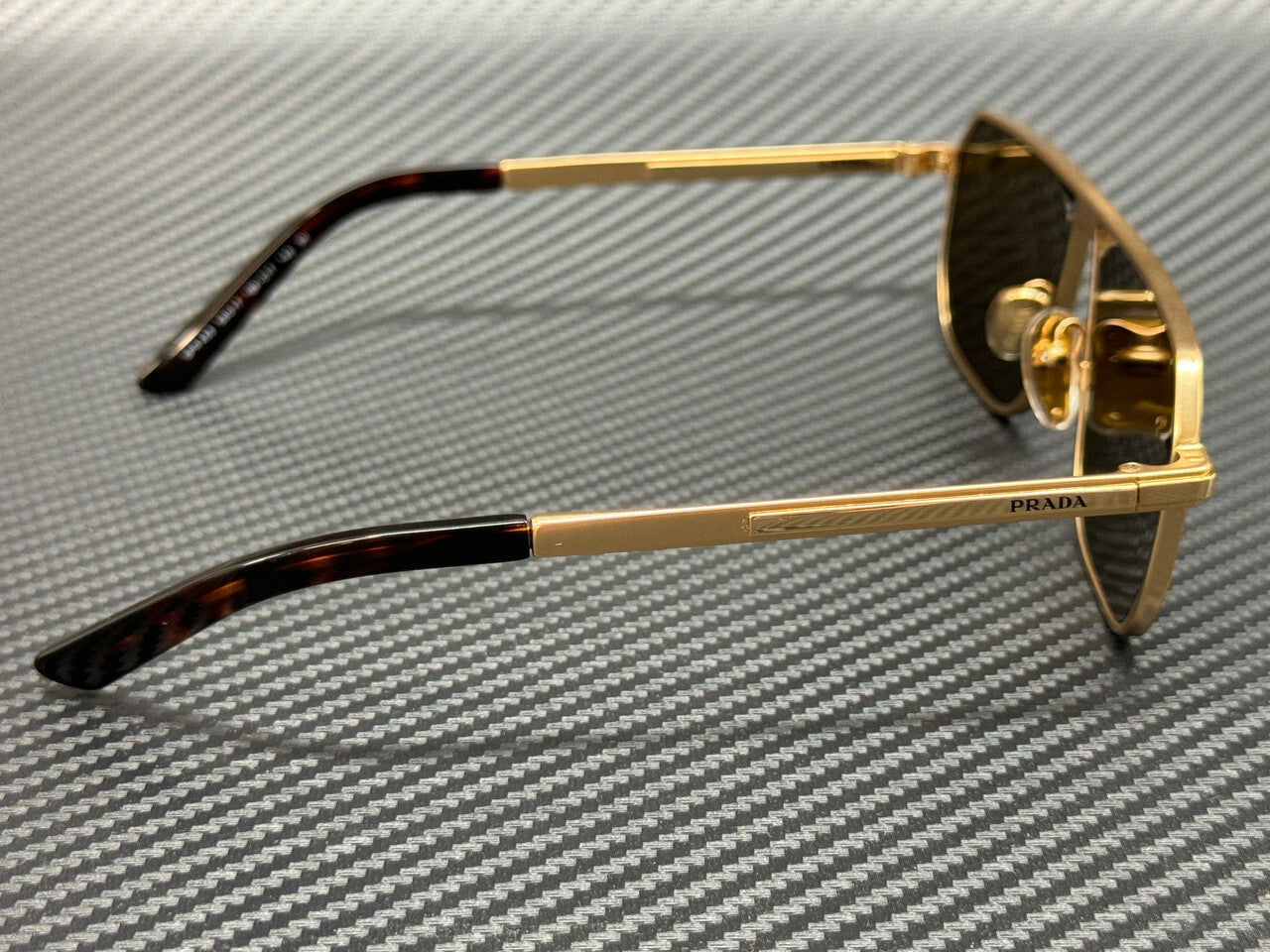 Prada Pr A53S 1Bk01T Matte Gold Brown Men'S 59 Mm