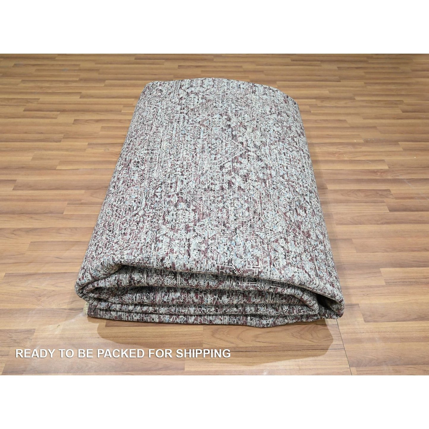 9'X12'2" Red Mamluk Design 14Th Century Influence Hand Knotted Wool Rug