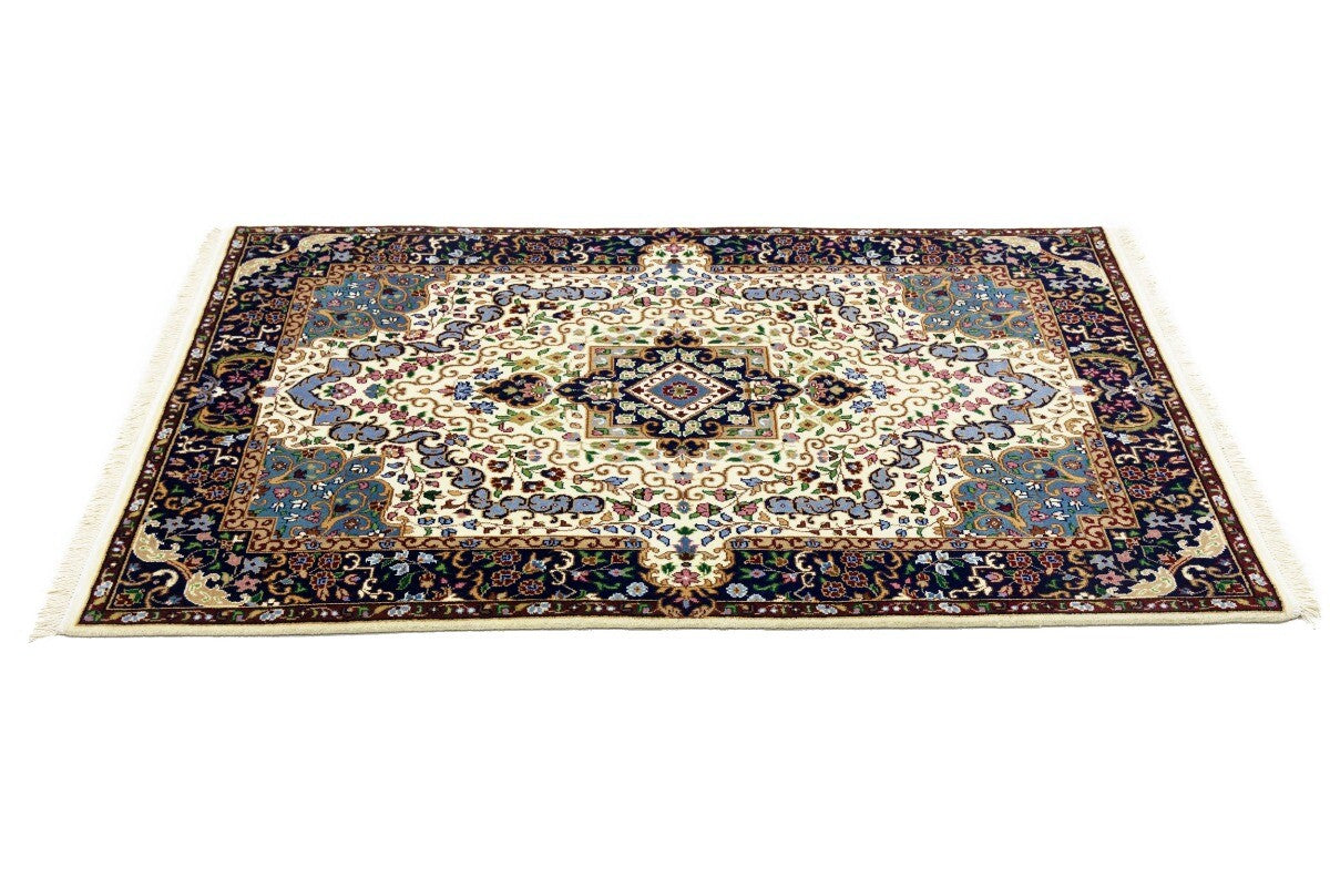Hand-Knotted Kirman Classic Floral Design