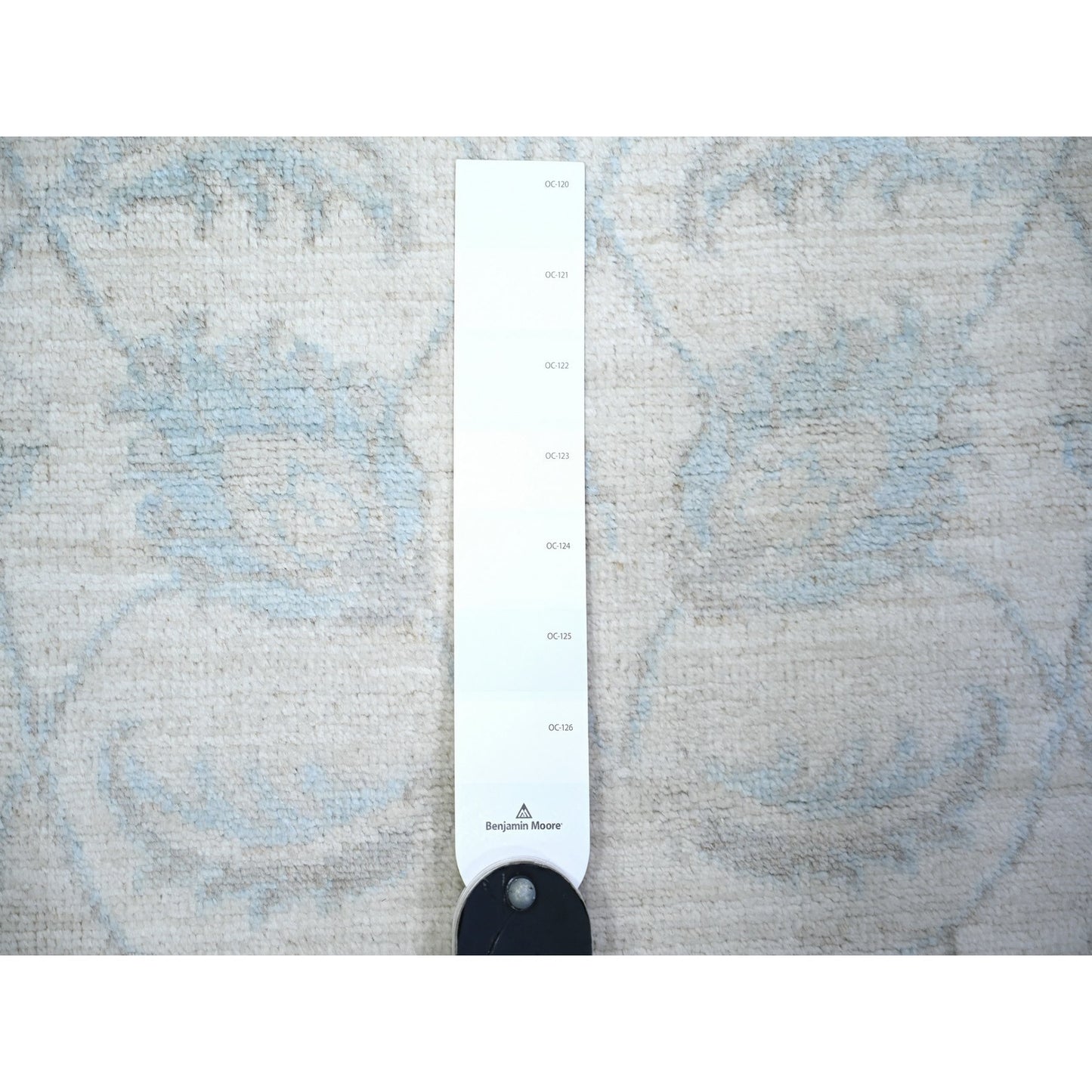 2'7"X10' Daisy White Wool Hand Knotted Washed Out Runner Oriental Rug