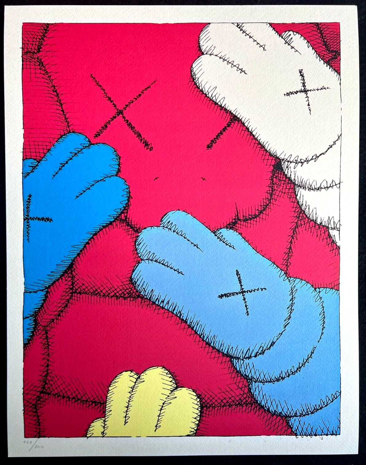 Kaws Lithograph Coa Numbered Limited Certified