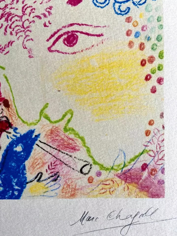 Marc Chagall Lithograph Coa Signed Hand Numbered