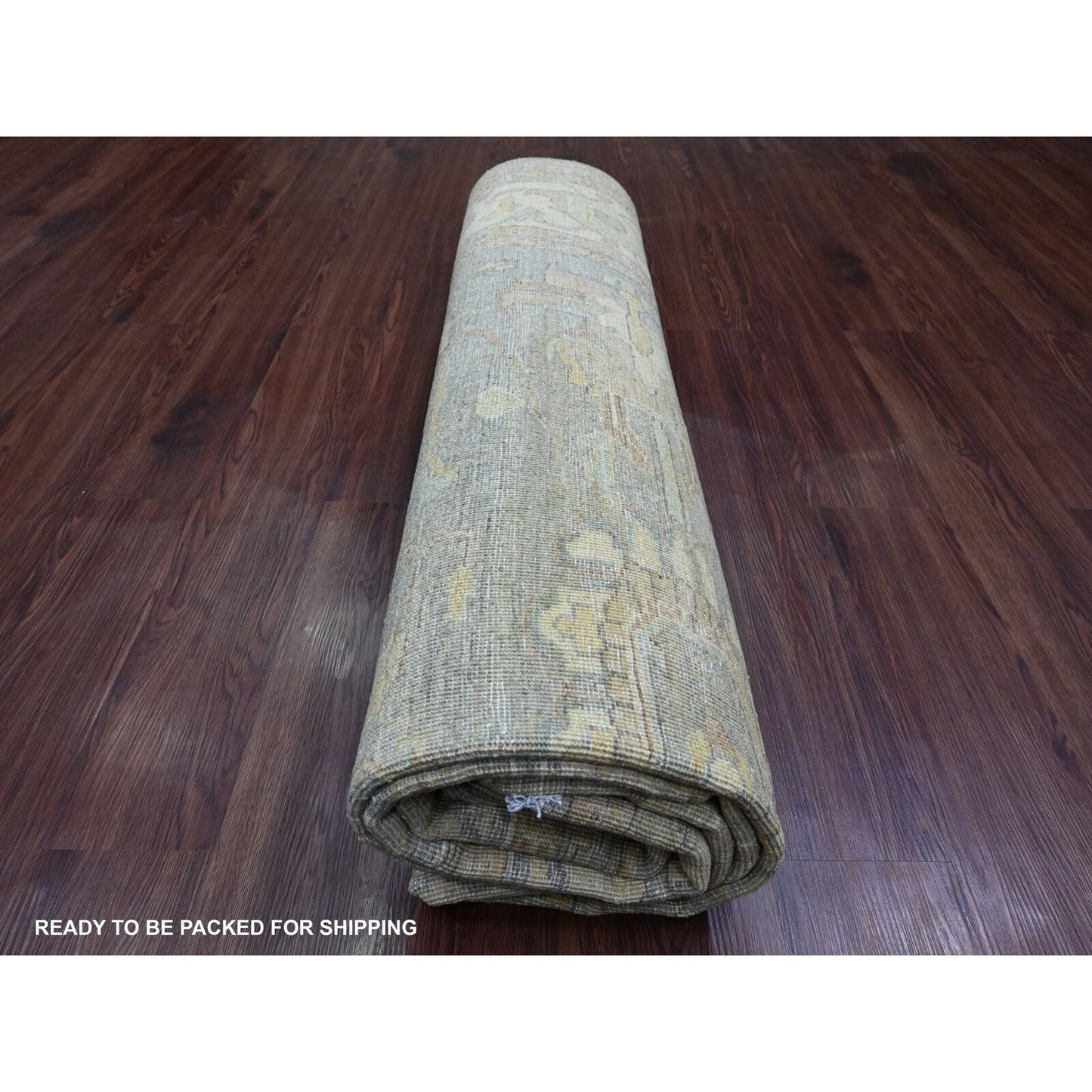 8'X10' Gray Peshawar Heris All Over Design Hand Knotted Wool Rug Oriental