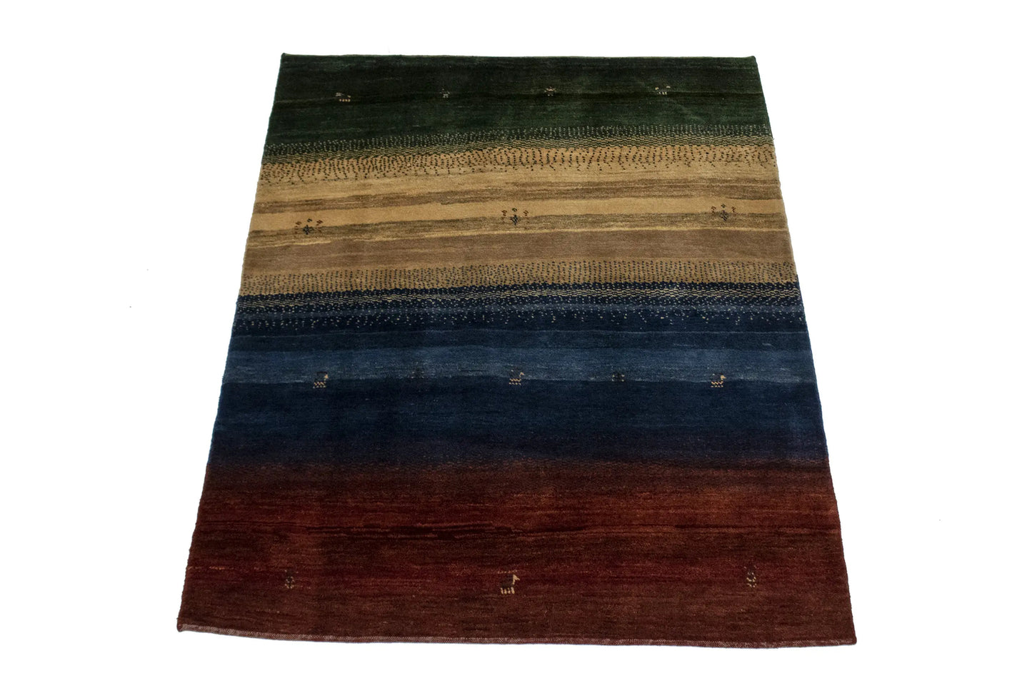 Multicolor Plush Modern Tribal Gabbeh Area Rug