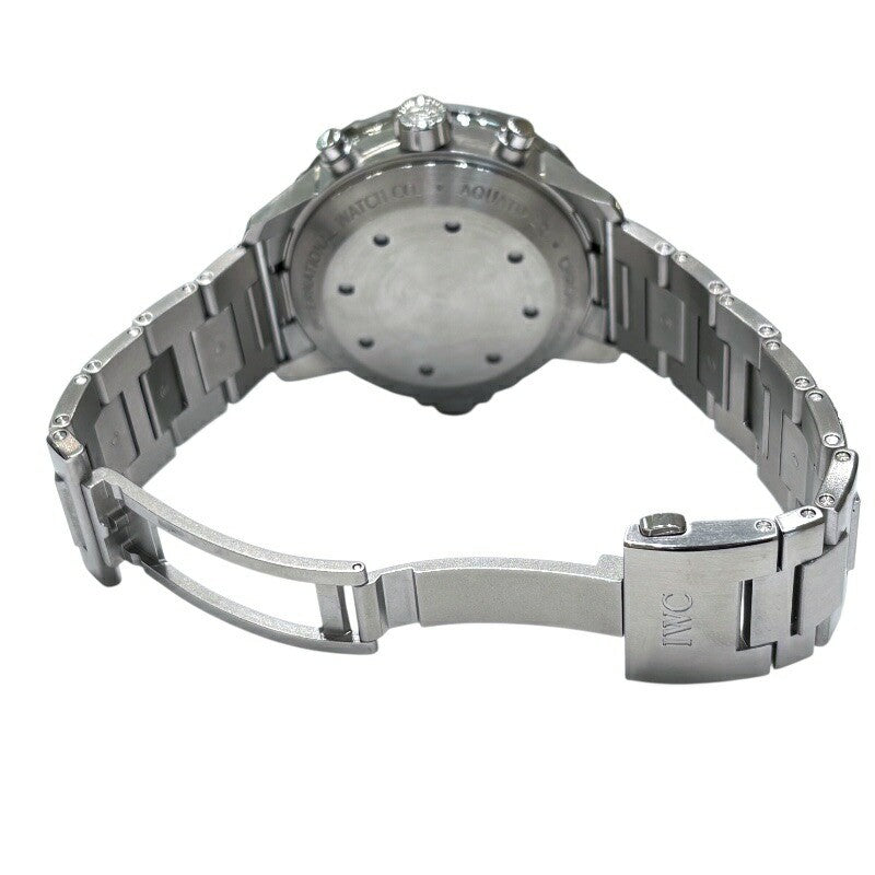 Iwc Aquatimer Chronograph Iw376804 Black Men'S Used Watch #51026