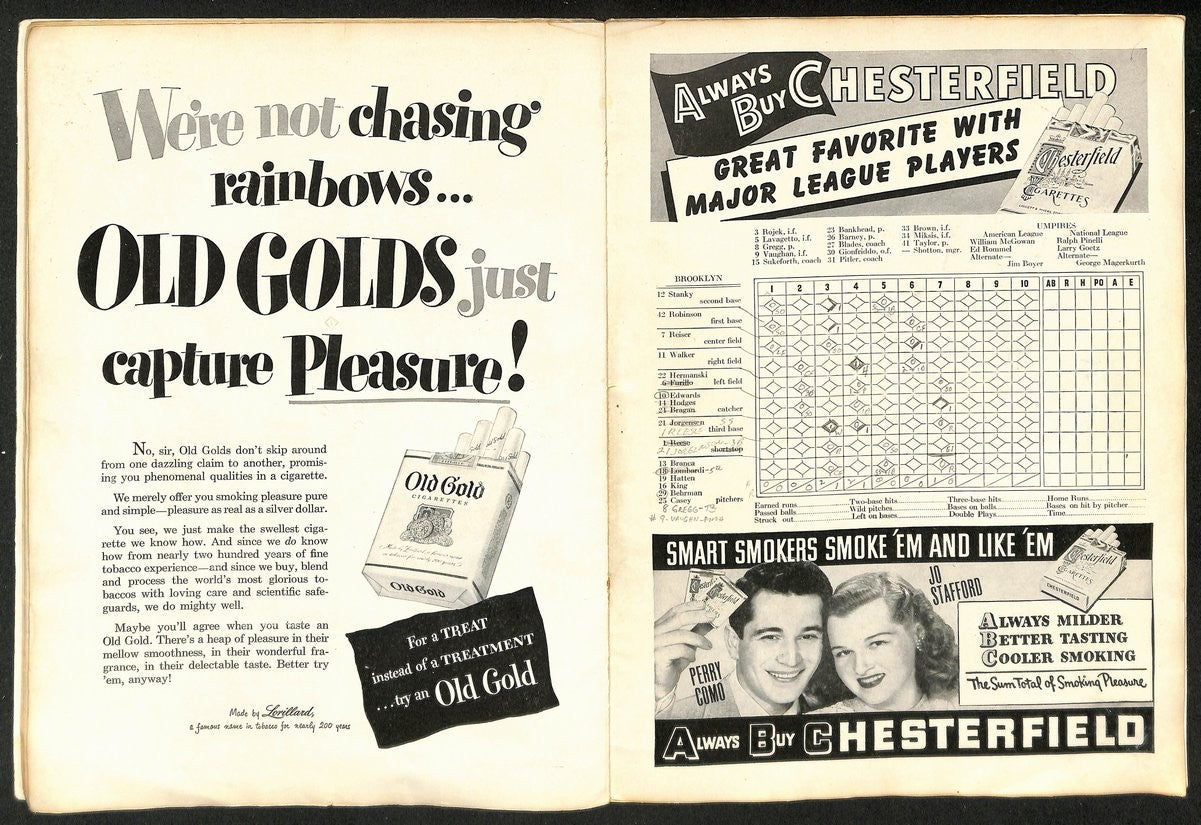 1947 World Series Program Brooklyn Dodgers Vs.