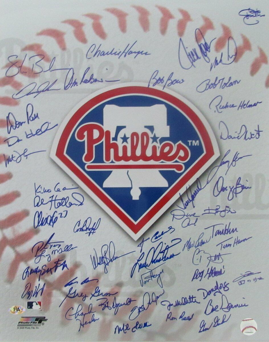 Phillies Greats Multi-Signed 16X20 Color Photo