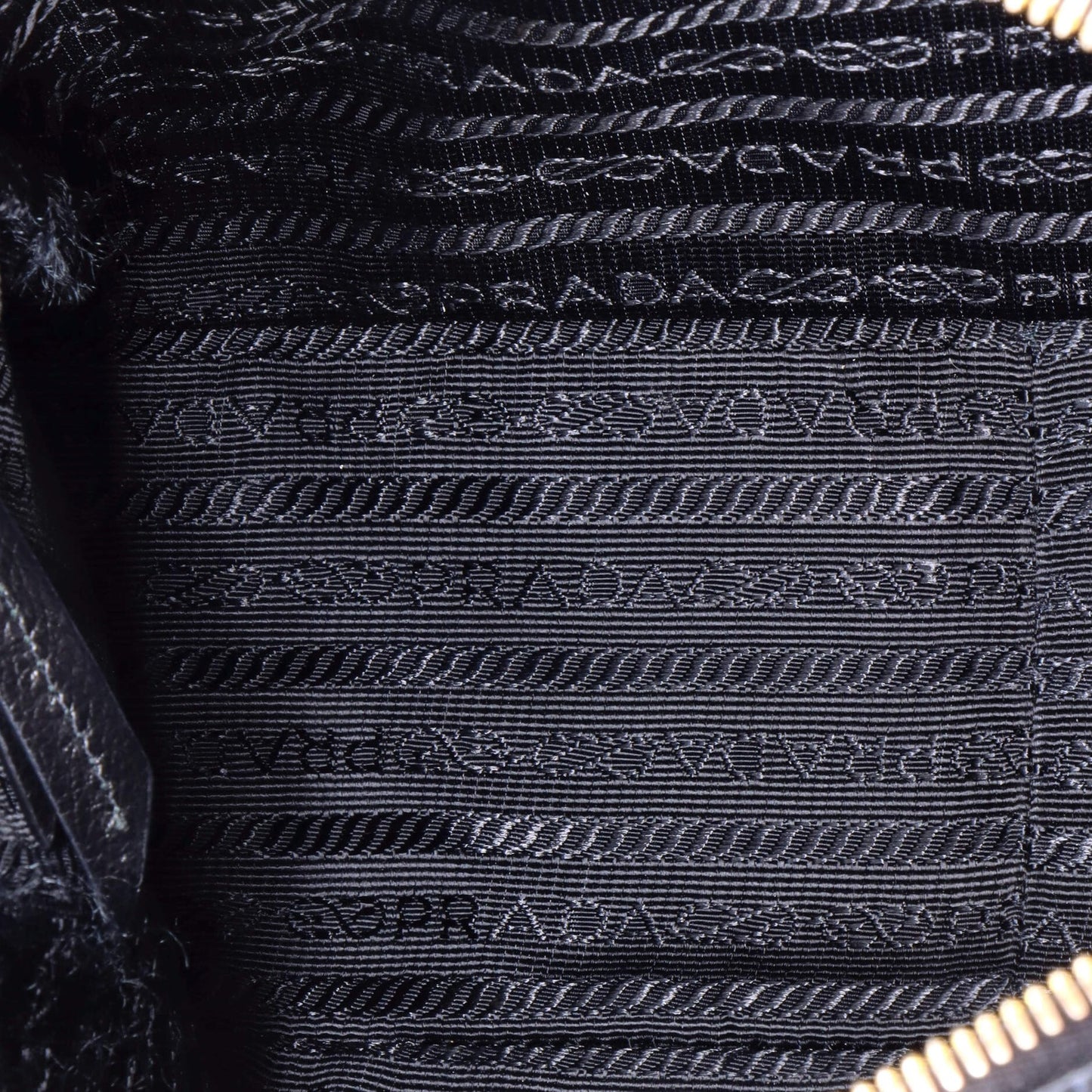 Prada Logo Camera Bag Embossed Leather Small