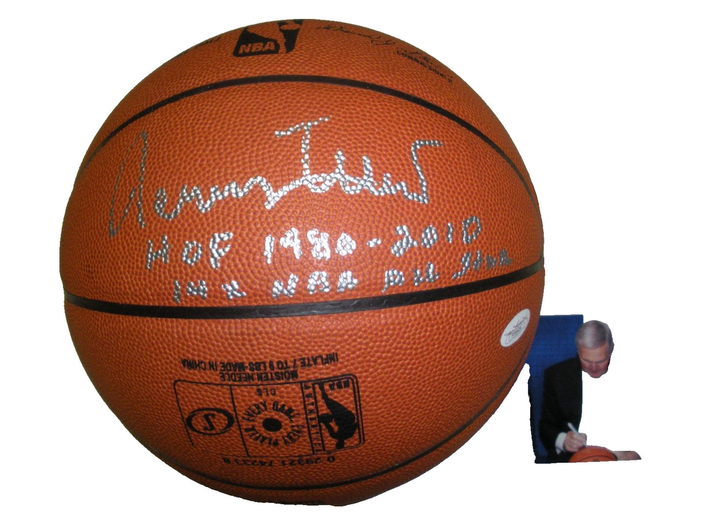 Jerry West Losangeles Lakers,Hof 1980 Jsa/Coa