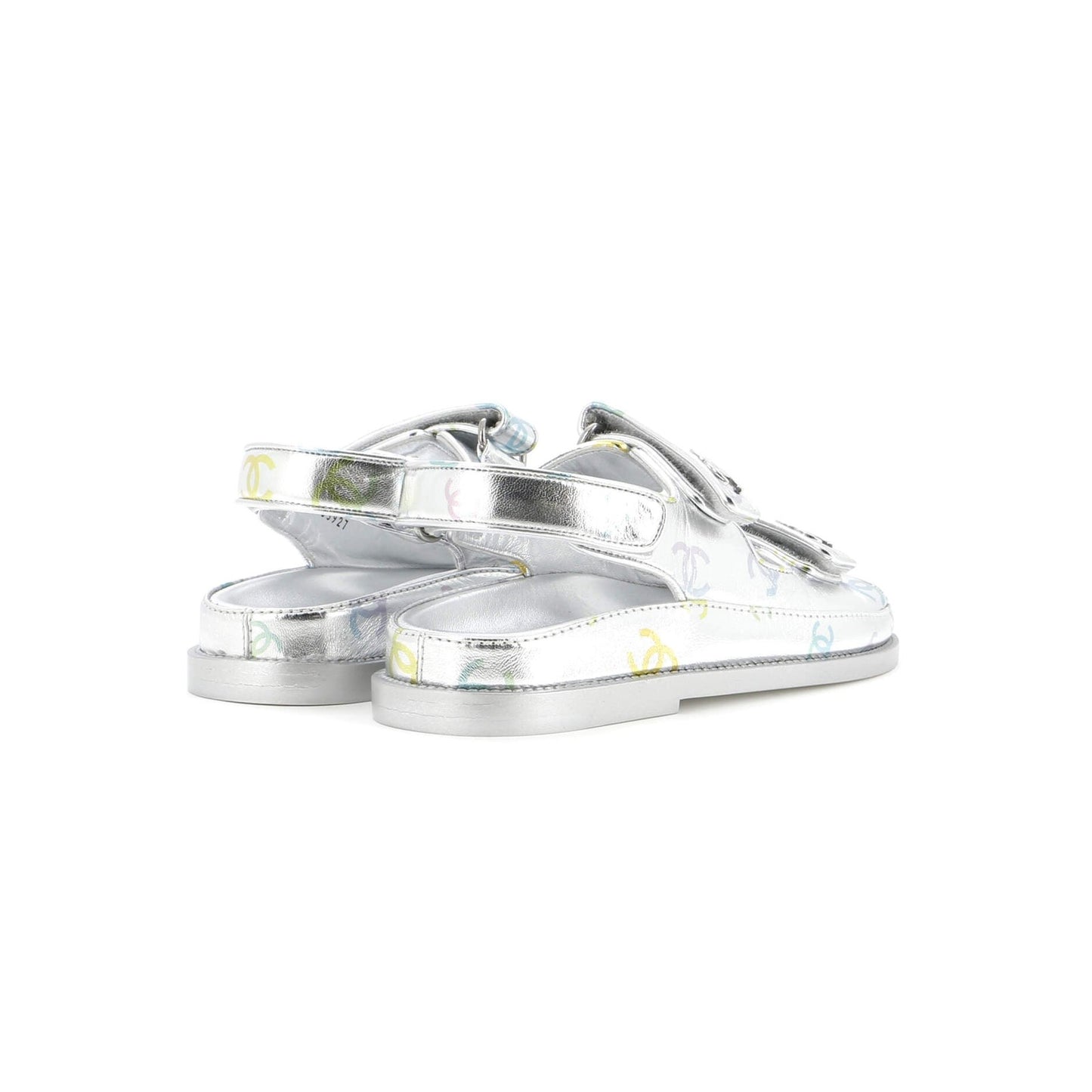 Chanel Women'S Dad Sandals Printed Laminated Leather