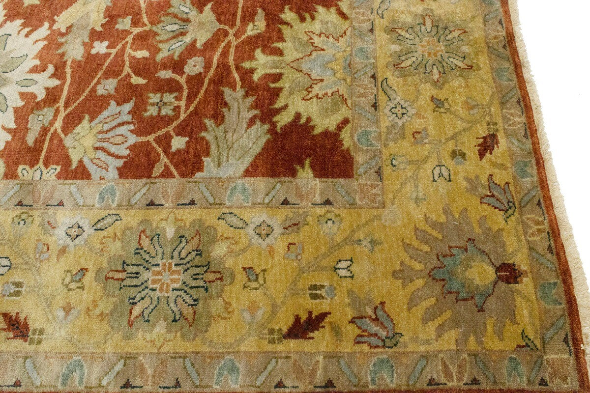 Handmade Floral Oriental Rug Vintage Style Osh