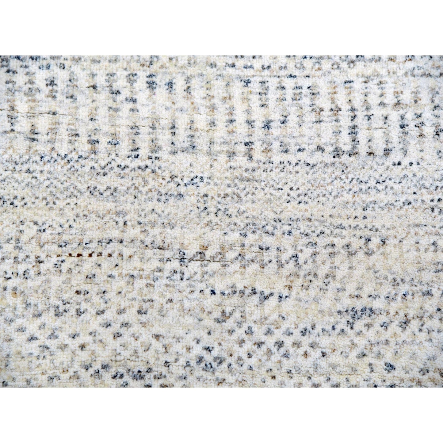 12'X12' Mushroom Gray Wool Hand Knotted Grass Design Round Oriental Rug