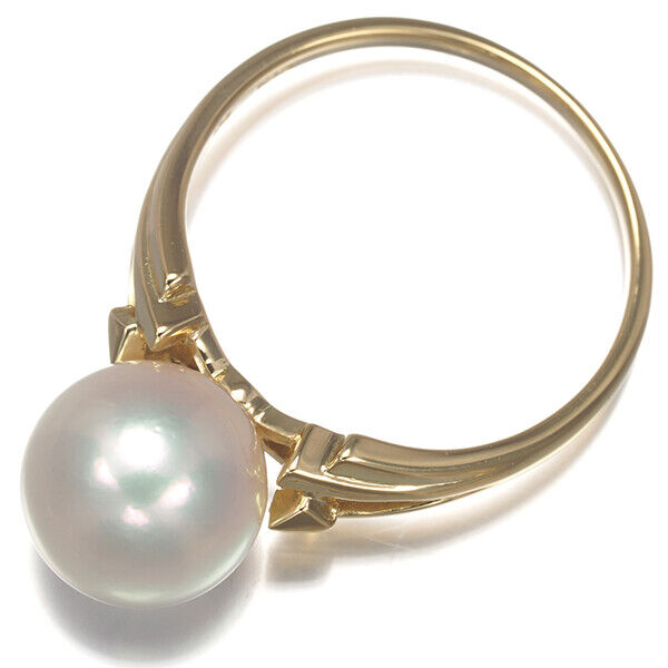 Mikimoto Ring Akoya Pearl 8.9Mm Us6-6.25 18K 750 Yellow Gold