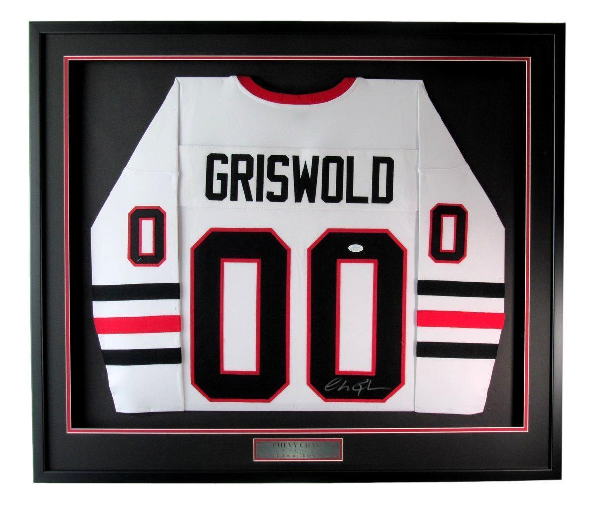 Chevy Chase Autographed Hockey Jersey Christmas