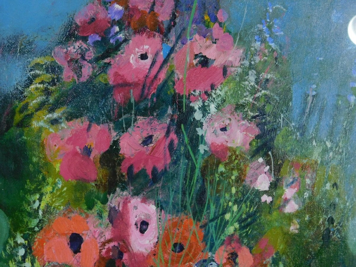 Monique Journod Frence Original Painting Oil On Canvas Signed Framed Still Life