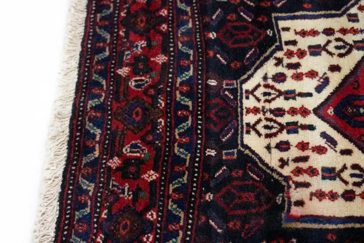 Handmade Vintage Oriental Area Rug Small Floral