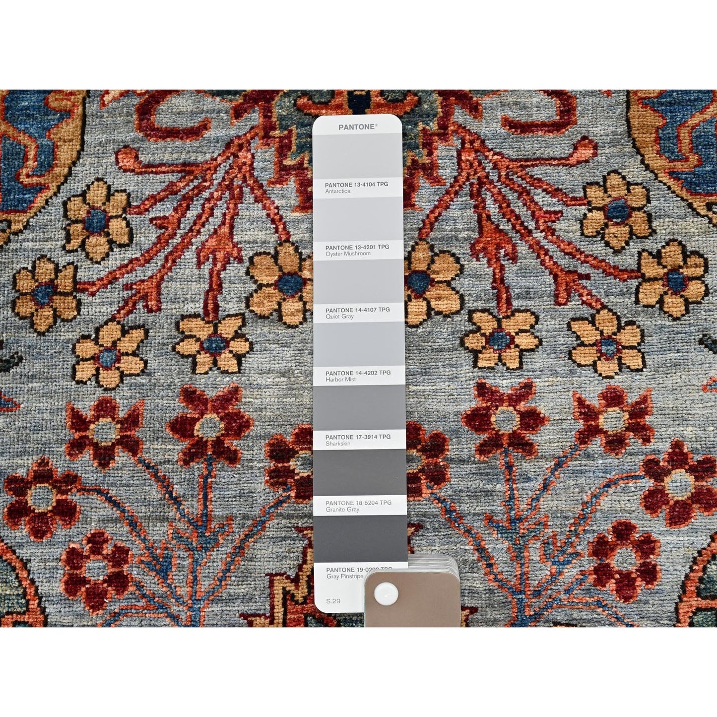2'9"X10' Mist Gray Bijar Garus Design Soft Wool Hand Knotted Runner Rug