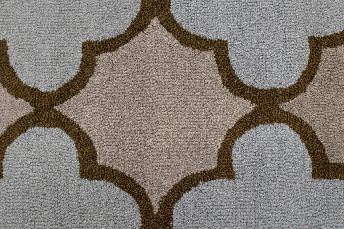 Multicolored Trellis Design 5X8 Hand-Tufted