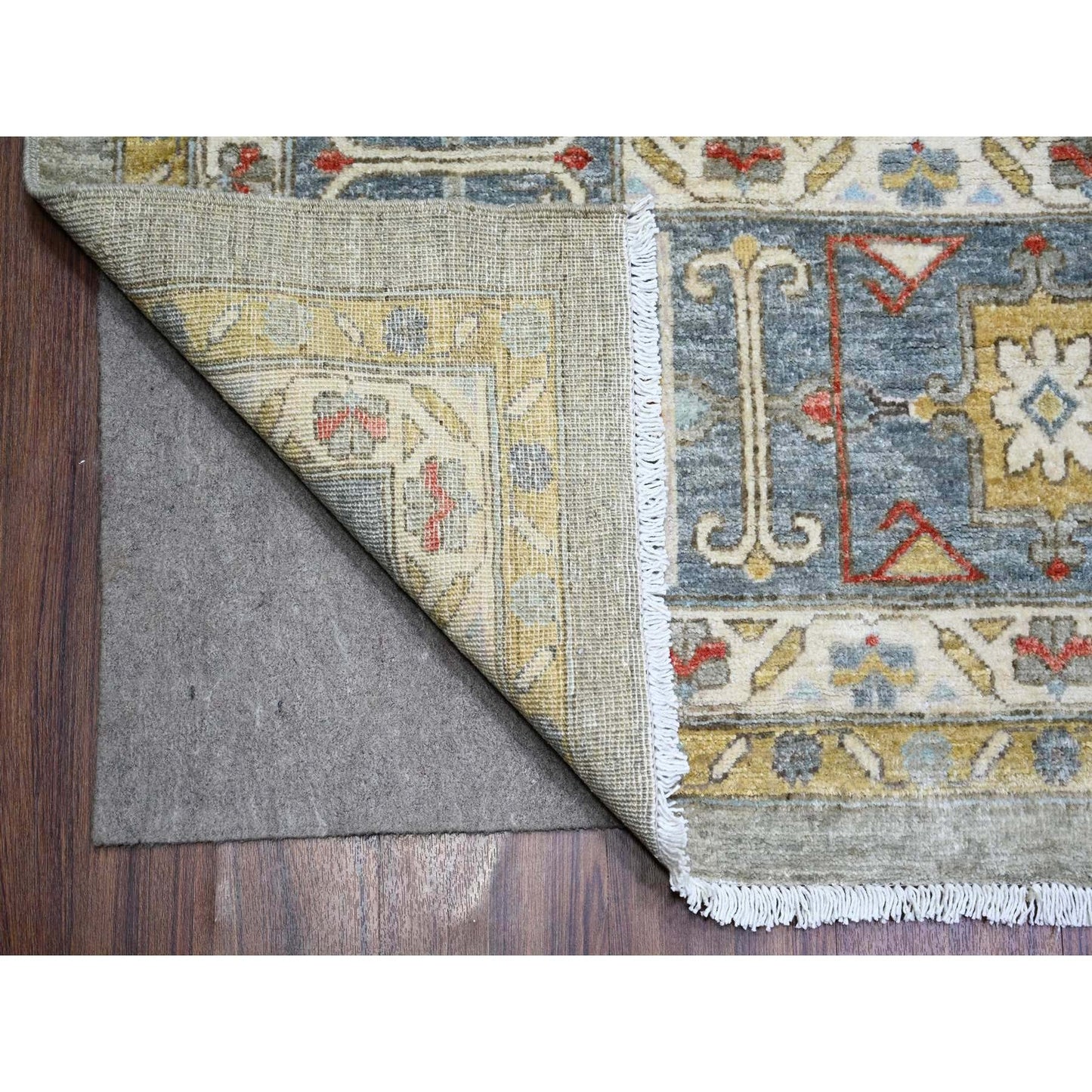 10'1"X14' Dark Gray Finer Peshawar Pure Wool Hand Knotted Oriental
