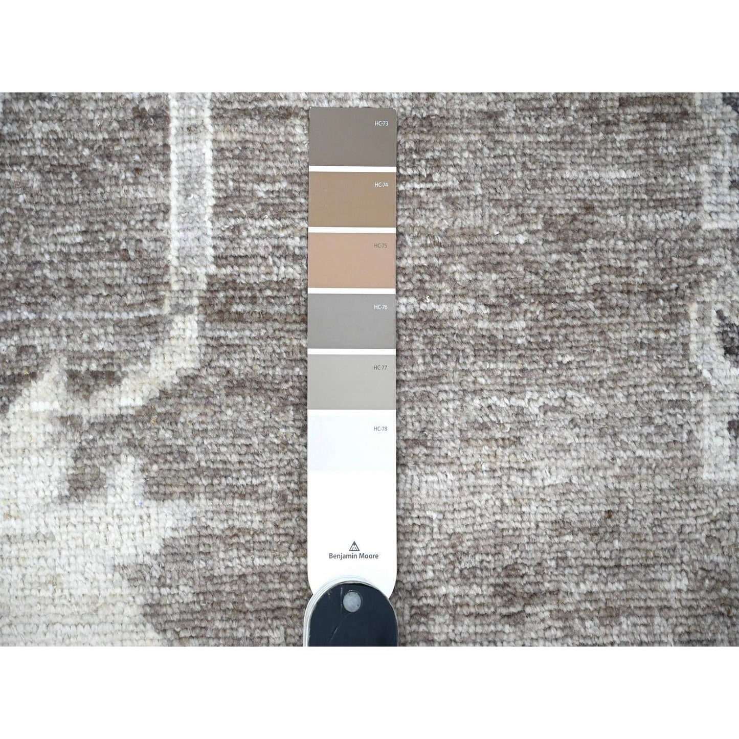 10'2"X14' Nevada Gray Hand Knotted Afghan Angora Oushak Oriental Rug