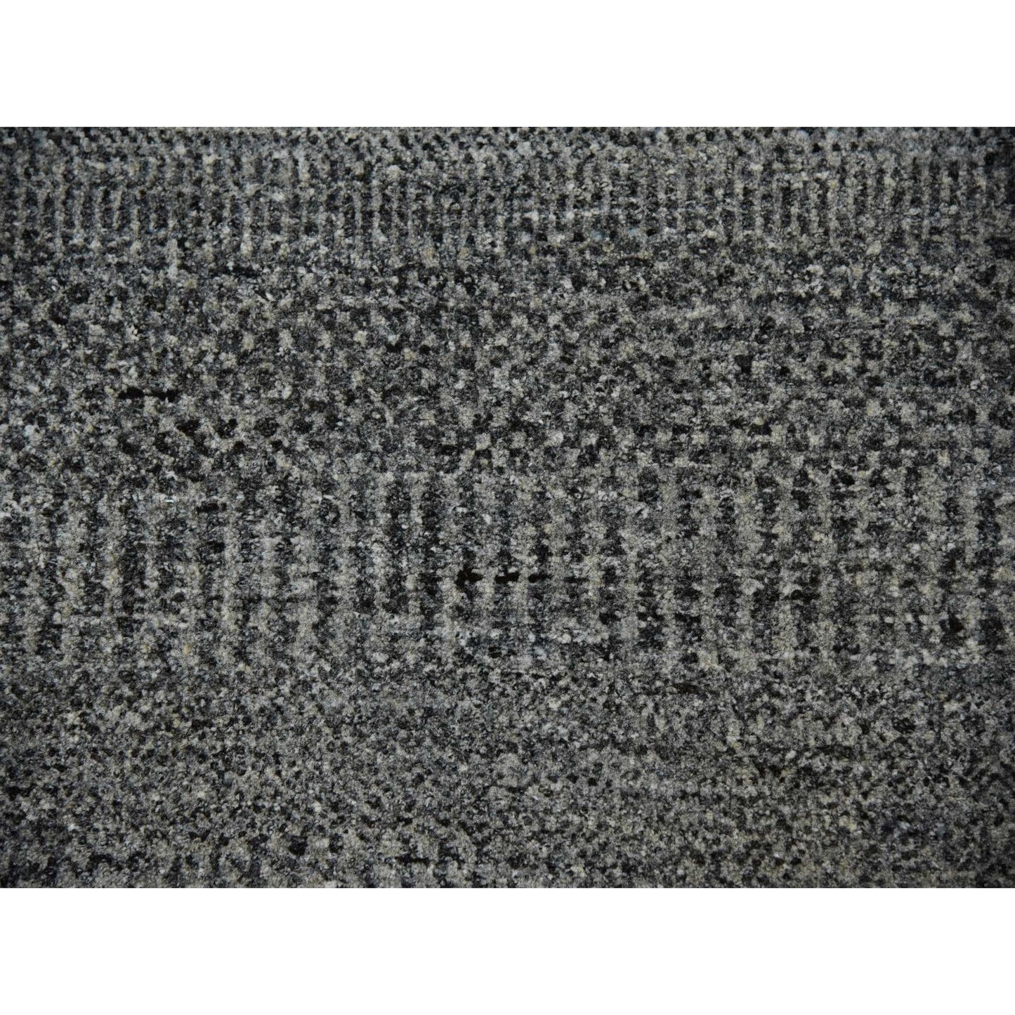 10'X10' Knitting Needles Gray Undyed Wool Hand Knotted Grass Round Rug