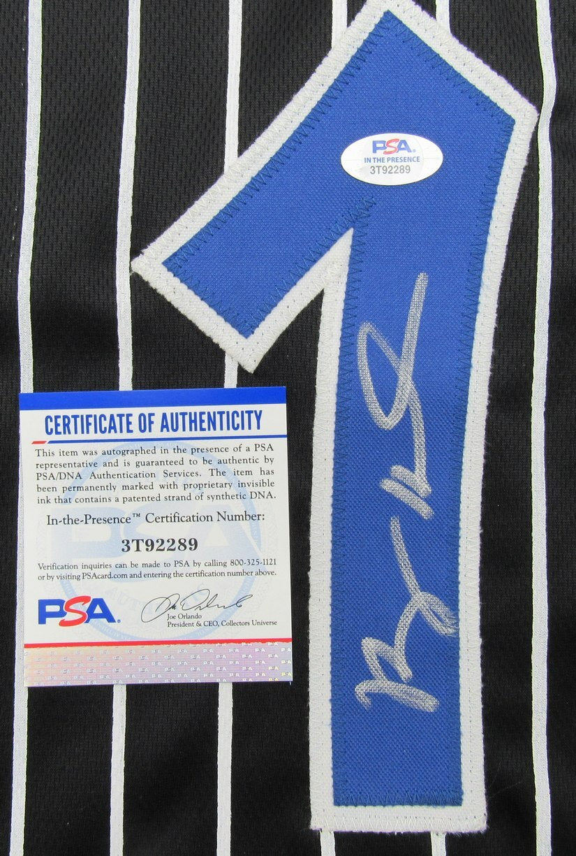 Anfernee Penny Hardaway Autographed Black Custom Jersey Orlando Magic Psa/Dna