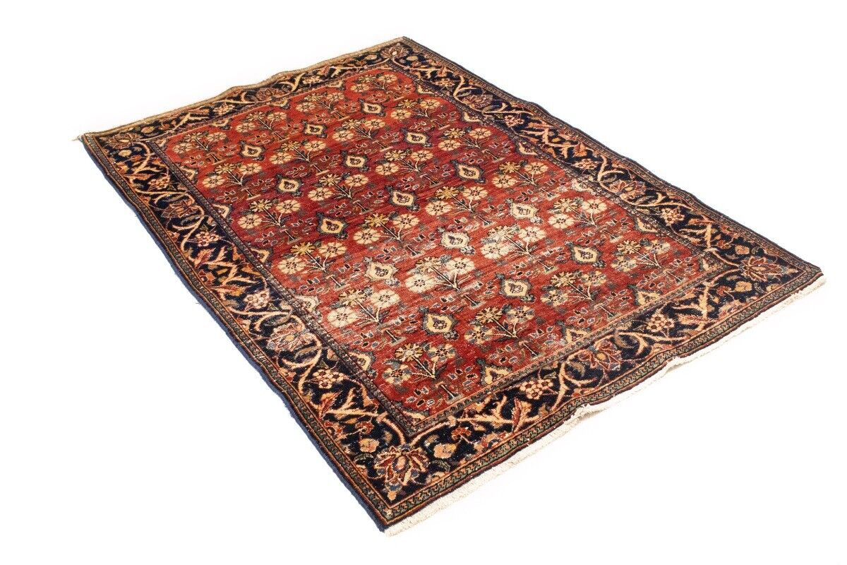 Semi-Antique Handmade Oriental Rug Red Carpet