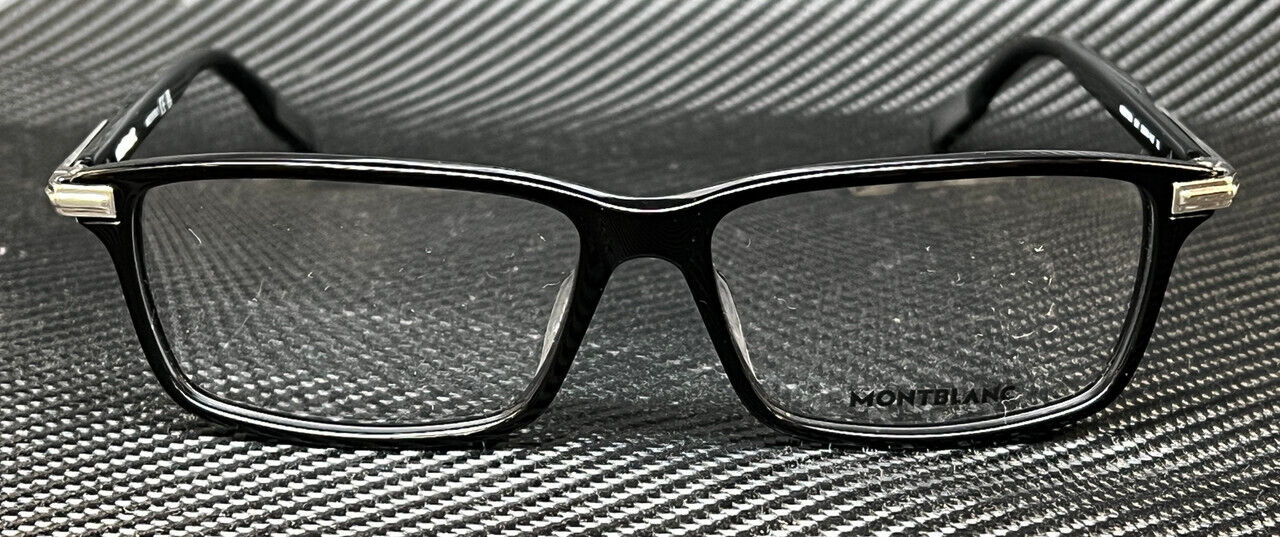 Mont Blanc Mb0217Oa 001 Black Silver Men'S Extra