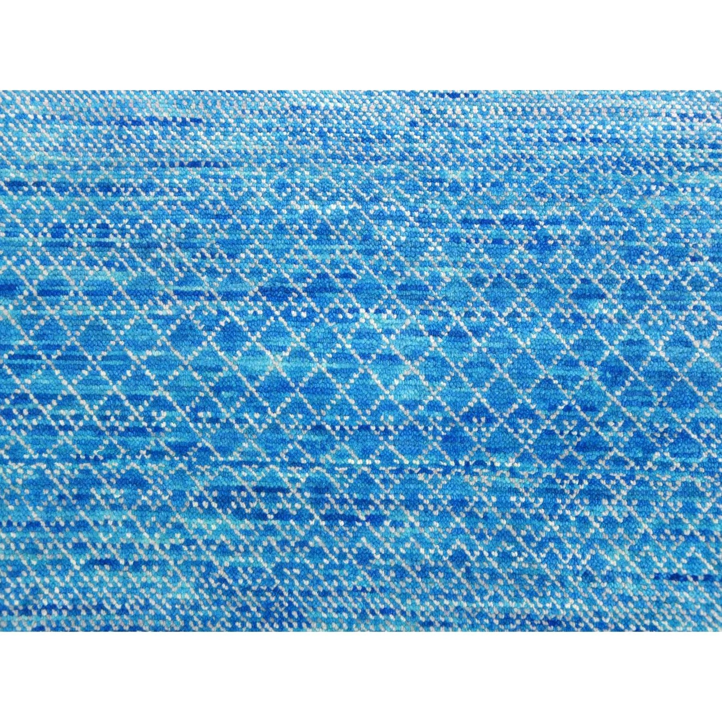 9'1"X12'2" Blue Hand Knotted Chiaroscuro Collection Wool Oriental Rug