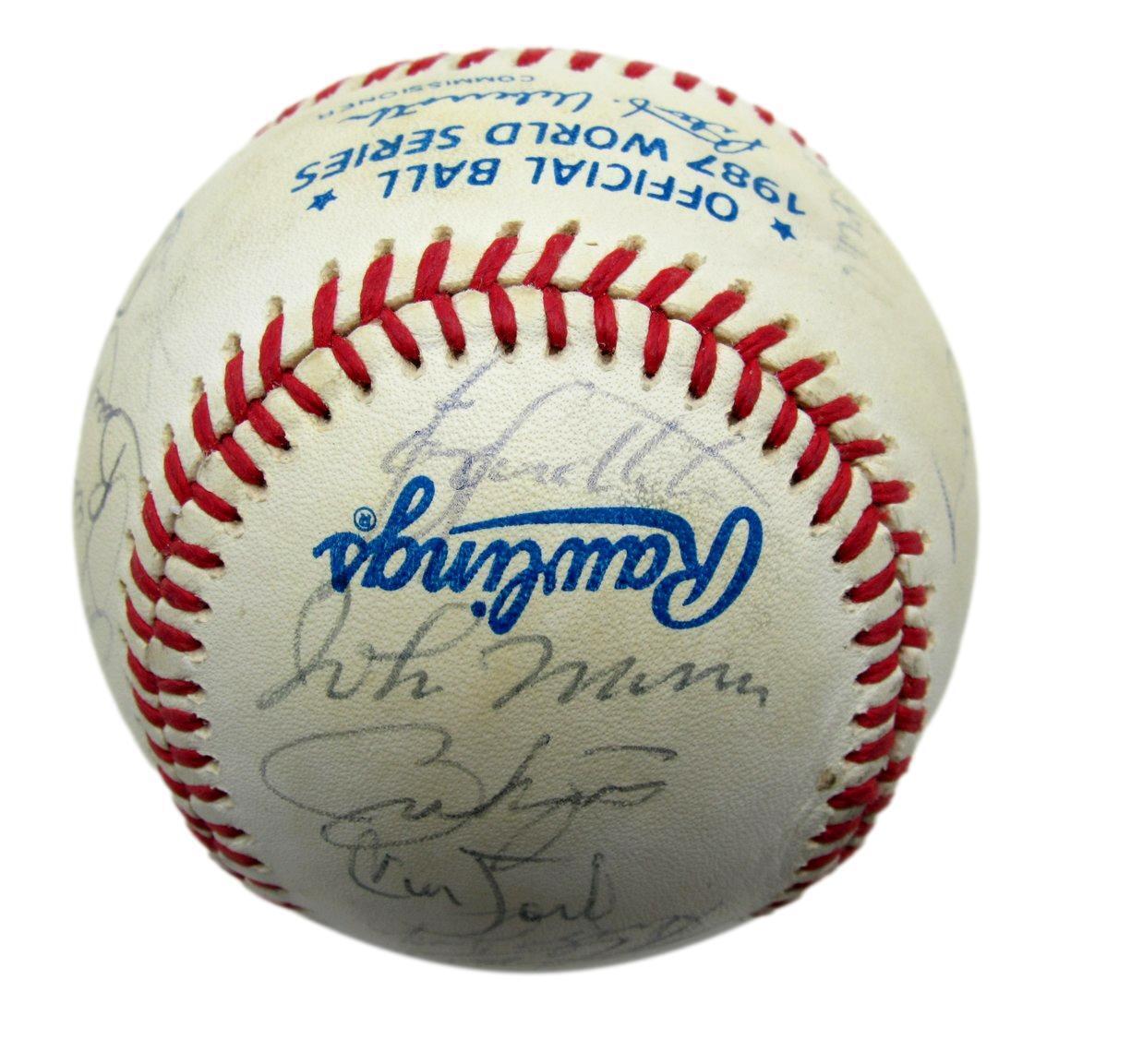1987 Cardinals Autographed By 25 Rawlings World
