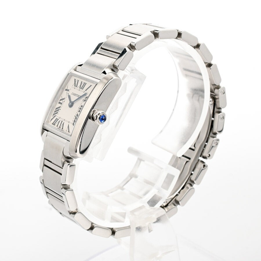 Cartier Tank Francaise Sm W51008Q3 White Ladies Used Watch #654730