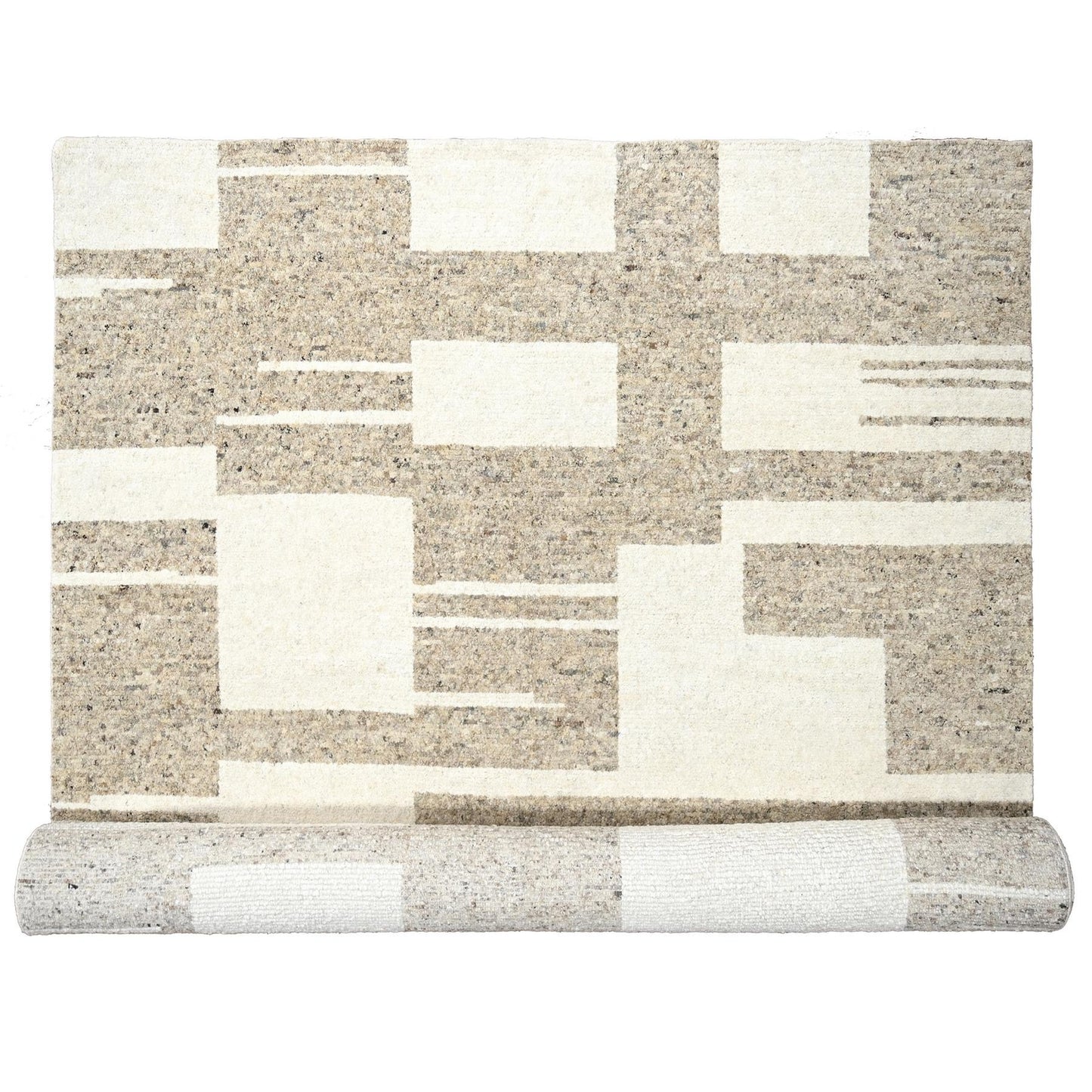 12'1"X17'10" Earth Tone Colors Wool Oversize Hand Knotted Oriental Rug