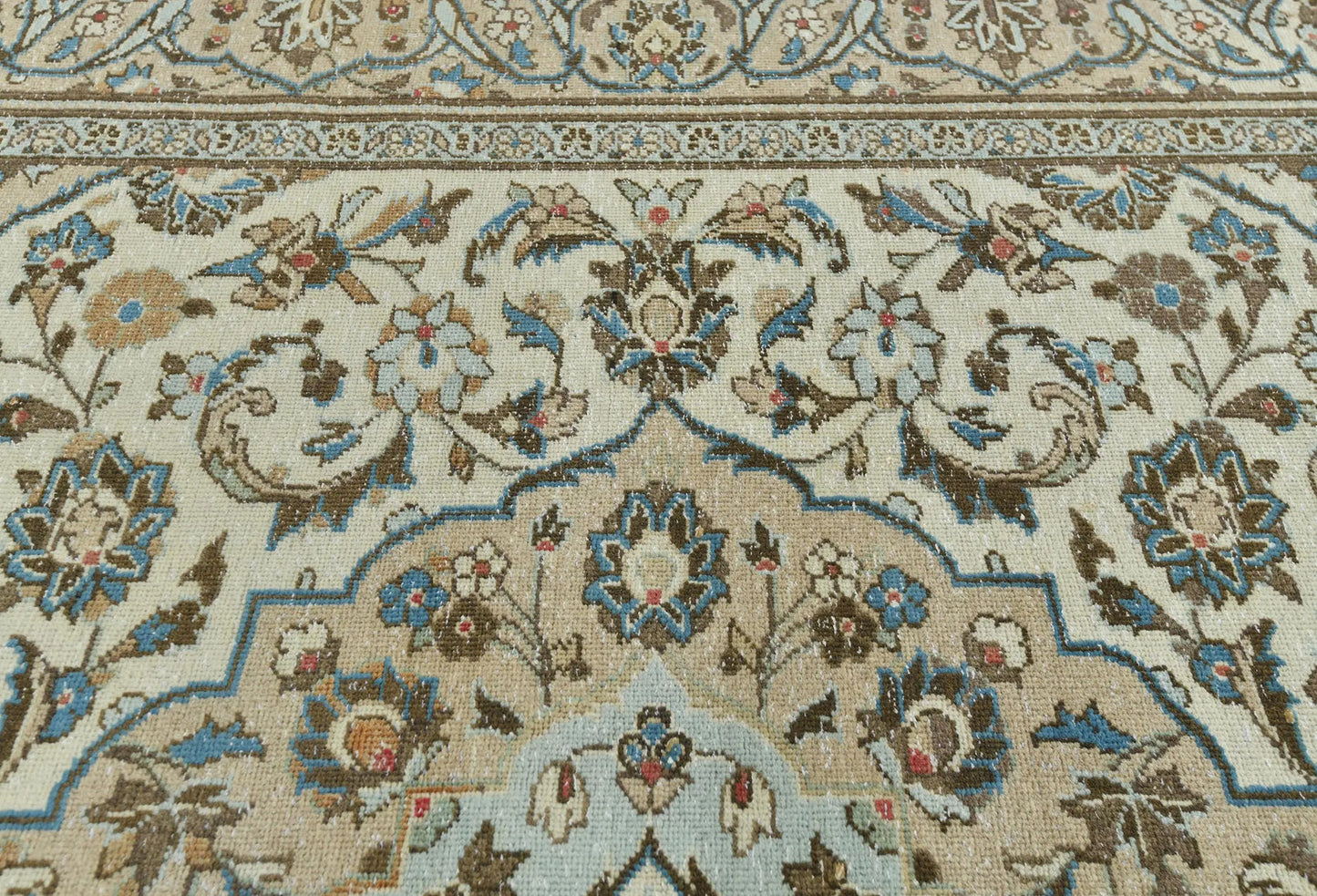 Hand-Knotted Semi-Antique Oriental Rug Muted
